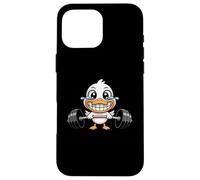 Poids de Levage Amusant en Forme de Canard Coque pour iPhone 16 Pro Max