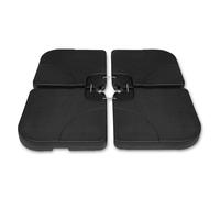 VONROC Dalles de Parasol Déporté 50x50 cm Bardolino - Poids de Parasol 4 x 15 L - Dalles de Parasol Remplissables avec Eau, Sable ou Ciment - Poids pour Pied de Parasol Jardin ou Terrasse Extérieure