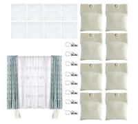 Poids de rideaux lourds en plein air contre le vent lourd | 8 x poids de drapery | nappe décorative lourde réparatrice drapeau de jardin support de douche clip pour PE