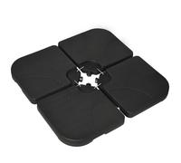 Poids de supports pour parasol Outsunny HDPE 104x104x7.5cm Noir