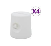 vidaXL Poids de tonnelle – 4 pièces – Plastique PE – Blanc – 24 x 23,5 x 25 cm
