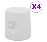 vidaXL Poids de tonnelle – 4 pièces – Plastique PE – Blanc – 24 x 23,5 x 25 cm