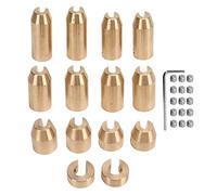 Poids D'équilibrage de Rayons de Roue en Laiton, Kit Universel de Poids de Roue de Moto, Recharge de Poids D'équilibrage de Rayons de Roue de Conception Précise pour Super Moto Dual(14 pièces)