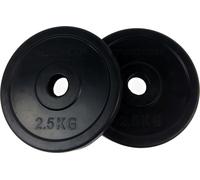 Tunturi Disque Bumper Caoutchouc 2.5kg Noir, la Paire