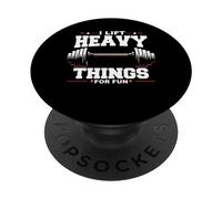 Poids d'haltérophilie I Lift Heavy Things for Fun Gym PopSockets PopGrip Adhésif
