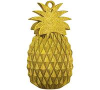 Poids du ballon ananas doré - 6,3 oz | Plastique - 6,3 x 14 cm | 1 ct
