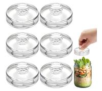 Poids en verre de fermentation avec poignées faciles à saisir, poids de mise en conserve transparent et poids en verre de décapage pour bocaux Mason à large ouverture, kit de fermentation, kimchi