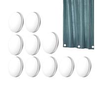 Poids Magnétiques pour Rideau De Douche - Stabilisateur en Silicone - Étanches, Antirouille, sans Pince - Lot de 10 pour Tissus, Nappes, Drapeaux, Fixation sans, Accessoire De Salle De Bain