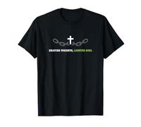 Poids Plus Lourd Plus léger Soul Christian Faith Fitness Athlète T-Shirt