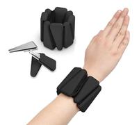 Poids Poignet Bracelet lesté réglable en silicone for exercices de fitness, 450/900 g, sangle de cheville, for entraînement en extérieur, course à pied(Black,450gX2)