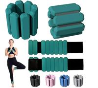 Poids Poignet Poids for poignets et chevilles for femmes et hommes, poids réglables for bras et jambes, bracelet lesté portable for le yoga, la course, le cardio, la gym(Green,1 pair-2pc-450g)