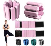 Poids Poignet Poids for poignets et chevilles for femmes et hommes, poids réglables for bras et jambes, bracelet lesté portable for le yoga, la course, le cardio, la gym(Pink,1 pair-2pc-450g)