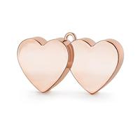 PartyDeco - Poids pour ballons à l'hélium - Cœur 11,5×6 cm - Or rose - Décoration mariage