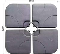 Poids pour parasol Rebecca Mobili Callistemon 7,5x50x50 Hdpe Noir SET 4 pcs