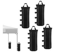 Poids pour Tonnelle, 600D Oxford pour Lestage Tonnelle, Sandbag pour Remplir Les TentéS et Les Pavillons et Parapluie Pliant Bar de Jardin, 4 Pieces, Double-Handled Noir (50 * 22cm)