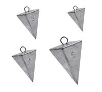 Poids Pyramide Pour La Pêche | Lot De 4 Poids Plomb Triangle Pêche En Mer | Assortiment D'Hameçons Pour Pêcche En Rivière Fond Maritime Bars EAU Douce Et Salée | Poiids Pyramidal Robuste Petit Asso
