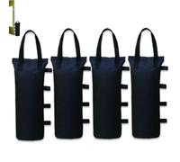 Poids Robuste à Double Couture Sacs, 4 Pièces Poids de Sable Gazebo, Pieds de Pavillon Poids Sacs de Sable, 800D Oxford Sac de Sable pour Tente, Remplissable pour Pavillon, Pavillon Pliant, Tente