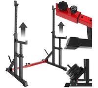 POIDS - TECTAKE - Support de squat CREED Parfait pour la flexion des genoux et le développé - couché Multi - fonction - Noir