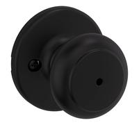 Poign e de porte d'int rieur Kwikset Cove avec serrure pour salle de bain et chambre coucher, noir mat, sans cl , verrouillable