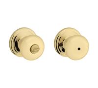Poign e de porte d'int rieur Kwikset Juno avec serrure pour salle de bain et chambre coucher, en laiton poli, sans cl , verrouillable