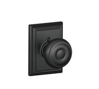 Poign e de porte g orgienne Schlage F170 GEO 622 ADD avec garniture Addison, poign e de porte factice unilat rale non rotative, noir mat