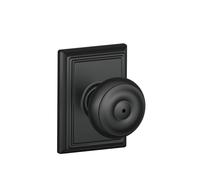 Poign e de porte g orgienne Schlage F40 GEO 622 ADD avec garniture Addison, serrure de confidentialit pour lit et salle de bain, noir mat