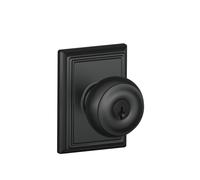 Poign e de porte g orgienne Schlage F51A GEO 622 ADD avec garniture Addison, serrure d'entr e cl , noir mat