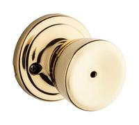 Poign e de porte int rieure Kwikset Abbey avec serrure pour salle de bain et chambre coucher, en laiton poli, sans cl , verrouillable