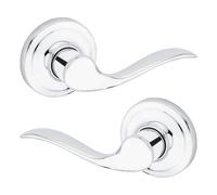 Poign e de porte int rieure Kwikset Tustin pour portes de placard et de couloir, r versible, non verrouillable, chrome poli
