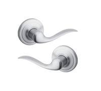 Poign e de porte int rieure Kwikset Tustin pour portes de placard et de couloir, r versible, non verrouillable, chrome satin , lot de 1