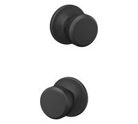 Poign e de porte Schlage F10 BWE 622 COH Bowery avec garniture Cohen, serrure de couloir et de placard, noir mat