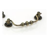 Poignée 2 attaches avec rosaces Perlé - vieux bronze BRICOZOR