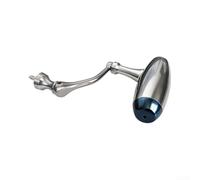 Poignée à bascule pliable 30 mm pour Daiwa (bleu argenté) | Construction en métal massif, poids de 82 g, compatible avec Shimano Stradic Vanford, action de pliage fluide