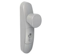 Poignée à bouton fixe pour serrure antipanique - EN 3600 gris aluminium métallisé JPM