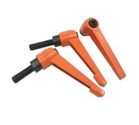 Poignée à boutons réglables, Vis de levier serrage noir Orange M4-M12 poignée réglable verrouillage filetage mâle externe 1 pièces(Orange Colour,M12X32)