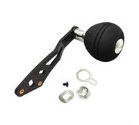 Poignée à bras unique en fibre de carbone avec boutons en EVA pour DAIWA et moulinets de moulage, compatible avec les modèles de moulinet de tambour (type main gauche, argenté)