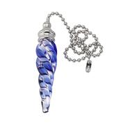 Poignée à cordon pour lampe de salle de bain style cristal avec chaîne de 39 cm, pendentif de 8 cm pour interrupteur de ventilateur de toilettes ou de plafond, accessoire élégant compatible avec