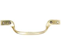 Poignée à patte carré renvoyée de longueur 190 mm en laiton poli DEVISMES 593190