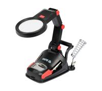 POIGNÉE À TROISIÈME MAIN AVEC DOUBLE LOUPE ET ÉCLAIRAGE LED - YT-73861