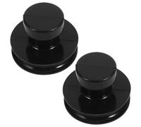 Poignée à Ventouse pour Bol Chantant Noire en Caoutchouc 2 Pcs