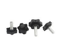 Poignée à vis en forme de fleur, Poignée M4 Prune Serrage manuel Vis Écrous de serrage Bouton mécanique(12mm)