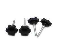 Poignée à vis en forme de fleur, Vis à serrage manuel M4 M5 M6 M8 M10 M12 Écrous de serrage en forme d'étoile Bouton en acier au carbone bakélite(16mm-M10 2pcs)