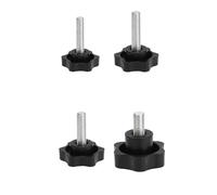Poignée à vis en forme de fleur, Vis à six pans creux M4 à poignée en plastique, serrer à la main, écrous de serrage, bouton mécanique en acier au carbone(8mm)