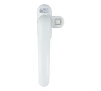 Poignée antivol en alliage d'aluminium pour porte et fenêtre avec prise en main confortable pour cuisine, salle de bain, chambre à coucher, bureau, armoire ou volet de sécurité (blanc gauche)