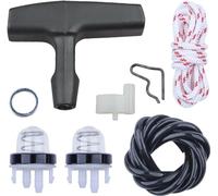 Poignée avec Corde pour STIHL TS410 TS420 Lanceur, AUMEL Poignée de Démarrage + Corde + Pompe Amorcage + Cliquet de Démarrage + Tuyau de Carburant Accessoire de Demarreur à Rappel