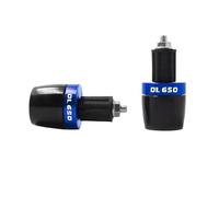 Poignée Bar Fin Plug Guidon Poignées De Guidon Extrémités Contrepoids Cap Bouchons Curseur Extrémité De Guidon De Moto Bouchons De Curseur Pour Suzuki Pour V-STROM DL 650 Toutes Saisons(Blue)