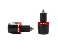 Poignée Bar Fin Plug Guidon Poignées De Guidon Extrémités Contrepoids Cap Bouchons Curseur Extrémité De Guidon De Moto Bouchons De Curseur Pour Suzuki Pour V-STROM DL 650 Toutes Saisons(Red)