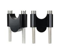 Poignée Barre Pince Adaptateur Moto 28mm 11/8 "22mm 7/8" Moto Guidon Riser Montage Guidon Pince Universelle(28mm Black)