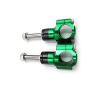 Poignée Barre Pince Adaptateur Moto Moto 1 1/8 "28 MM Guidon Risers Barre De Montage Pince Universelle Réglable Grosse Barre Pinces(M10 Green)