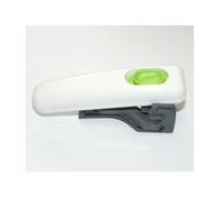 Poignée blanche + bouton vert + vis